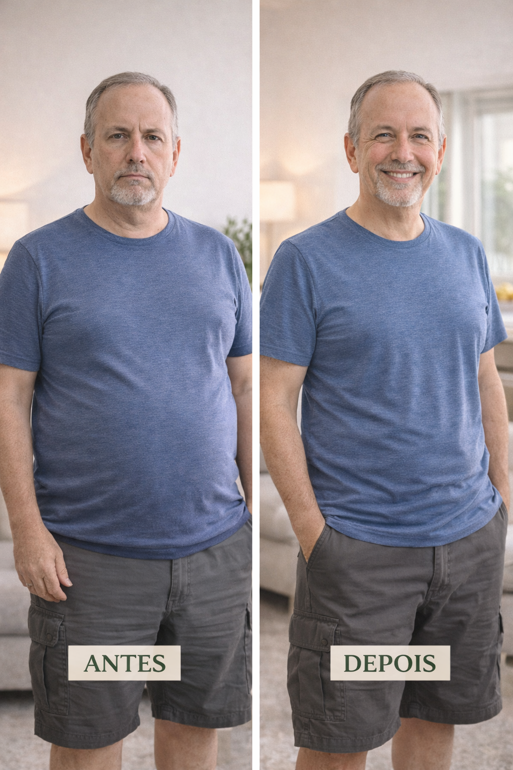 Antes e depois masculino