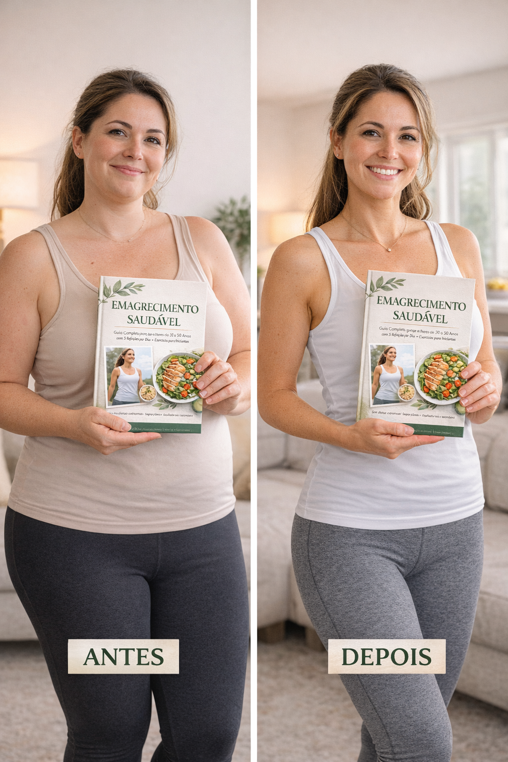 Antes e depois com o livro